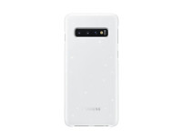 Луксозен интерактивен гръб оригинален LED COVER EF-KG973CWEG за Samsung Galaxy S10 G973 бял 